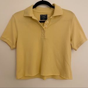 Abercrombie Polo Button-Up T-Shirt Cropped
